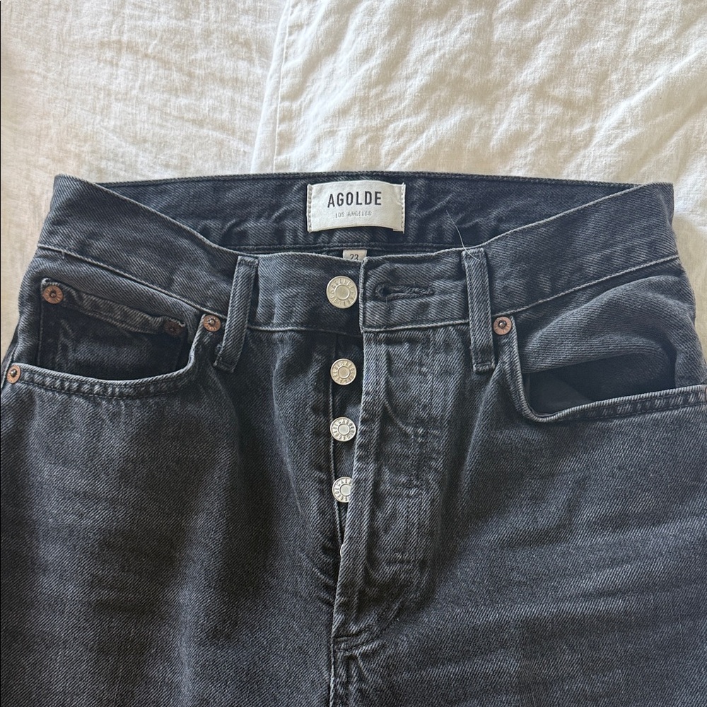 Agolde Lana Straight Jeans - black